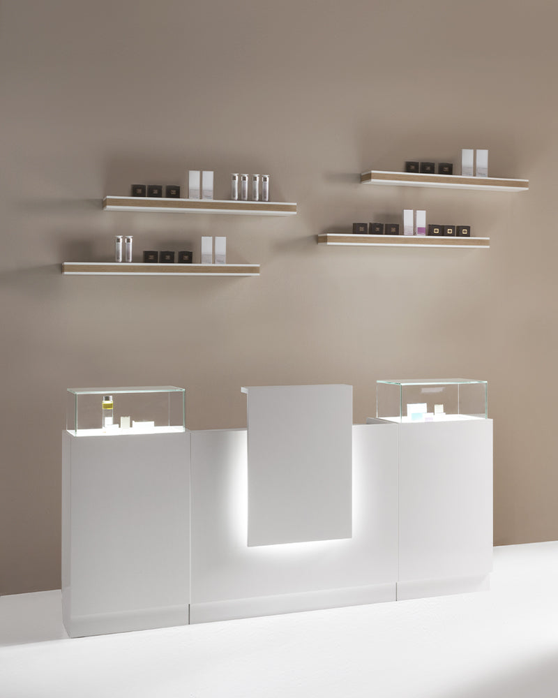 Light - White display module for reception desk