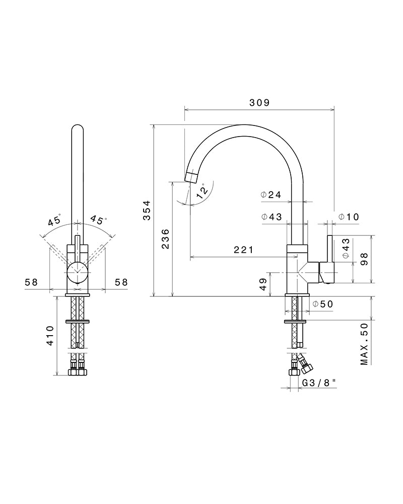 Newform X-Trend - Chrome tap