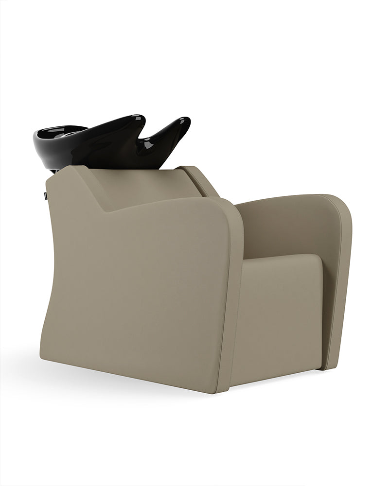 Fredda - Beige massage basin - Black basin