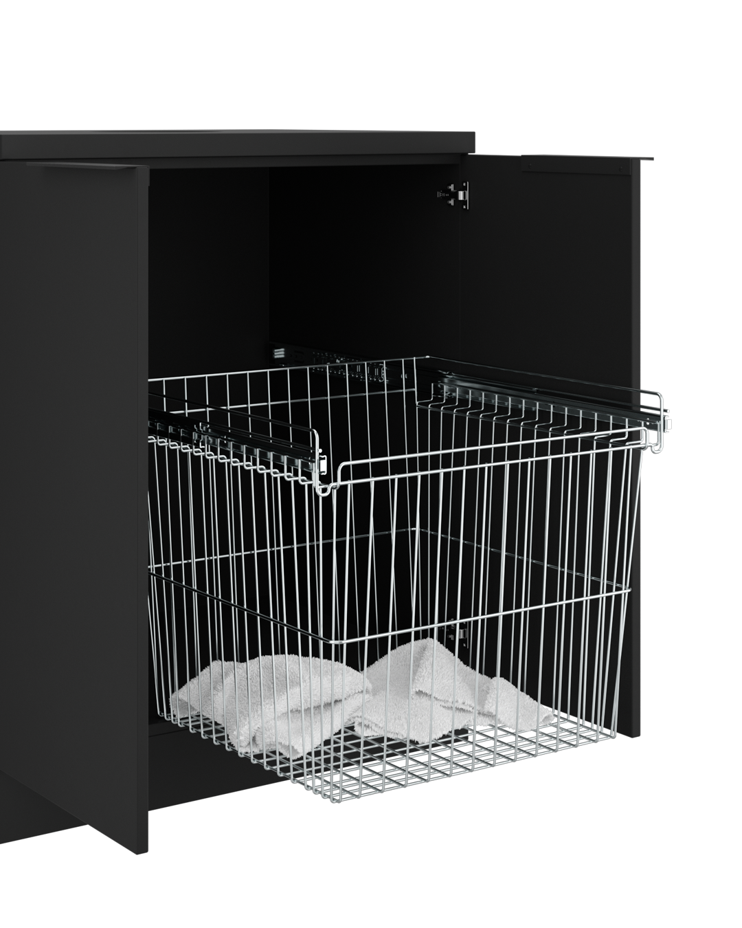 Colorbar towel basket - Washbasin in black - Matt black