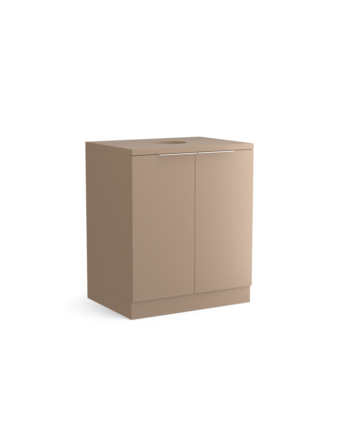 Colorbar towel basket - Washbasin in beige - Matt black