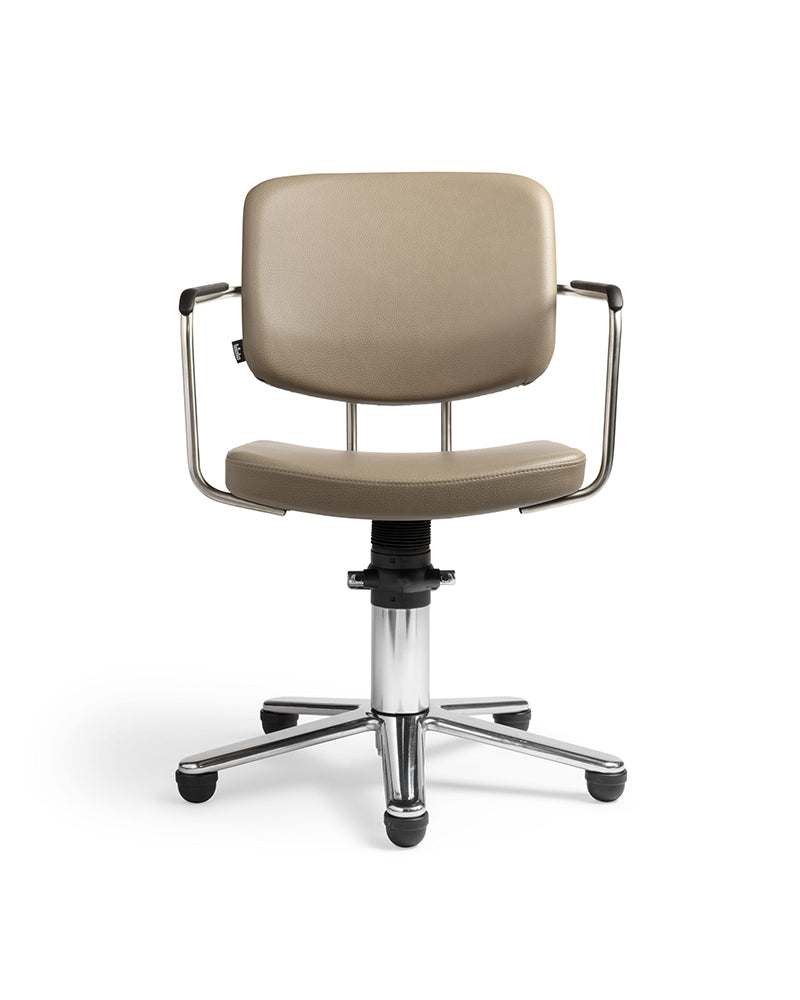 Gogo - Beige styling chair with chrome X-base