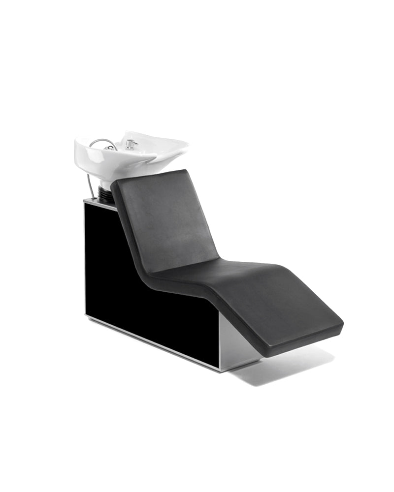 Wellness Sofa - Black washing unit with white basin