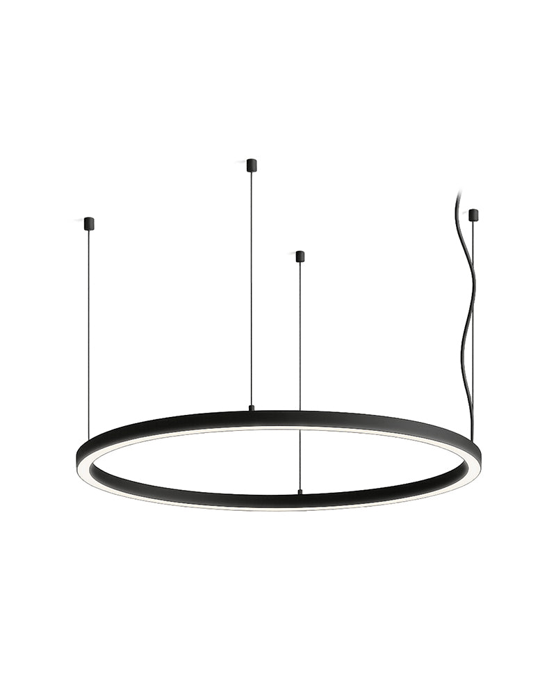 Sun Circle LED - Black round hairdresser light - ø100cm
