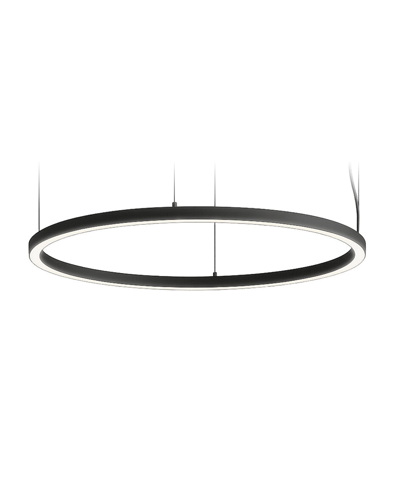 Sun Circle LED - Black round hairdresser light - ø100cm