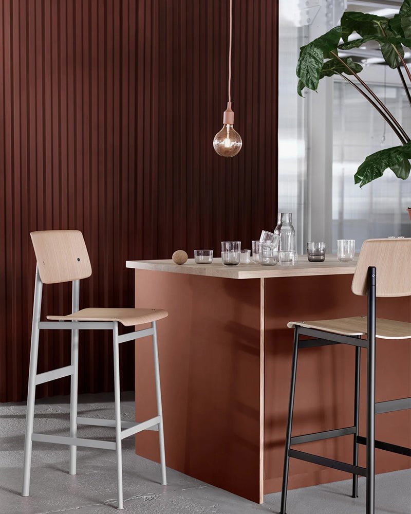 E27 LED - Dark red ceiling lamp