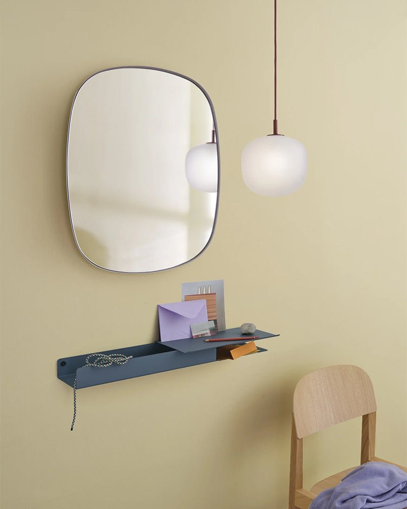 Framed small - Taupe wall mirror