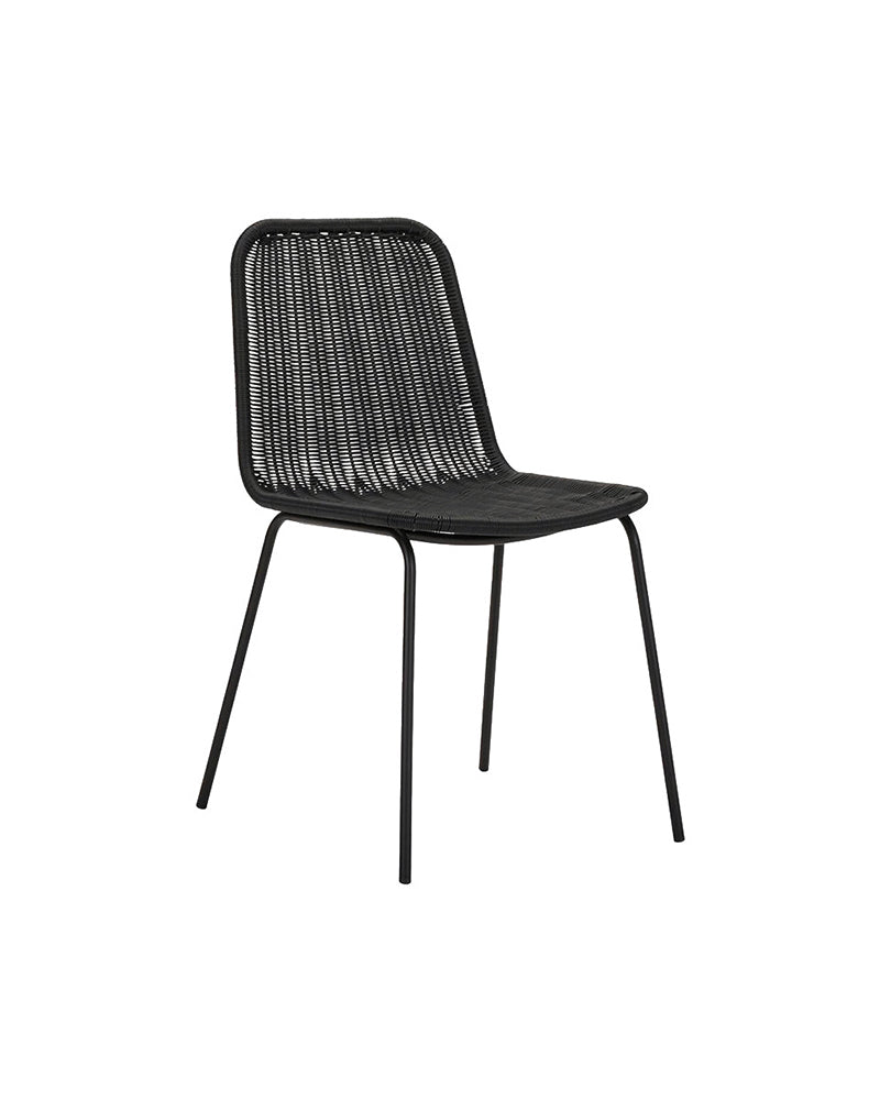Hapur - Black cafe chair - black legs